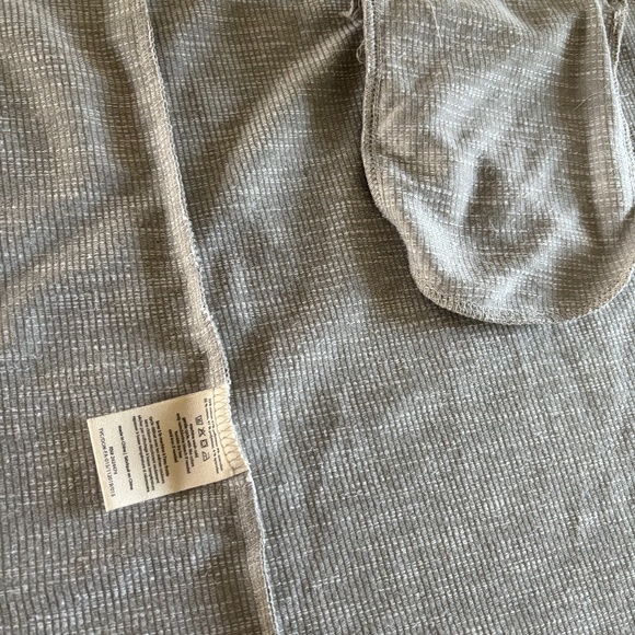 Anthropologie Donni Cardigan Rib Sweater Gray Open Front Striped, Tallie Unique - Picture 6 of 6